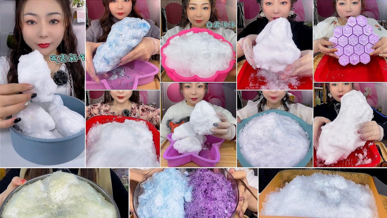 ♦️(💠ONLY B!TES)_ HER ALL NEW 🥶|SOFT 🍚 | SOOTHING 🤤|  FLAVOURED | & BiG ICE🧊 CHUNKS EATING 🧊♦️