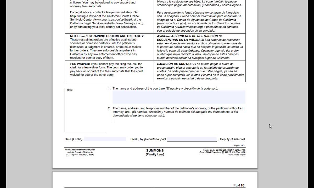 Declaration of Disclosure Requirement For California Divorce (FL-140) - Law  Offices of Keith FCarr