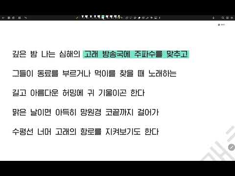 서정갈래 고래의 꿈 필기버전 