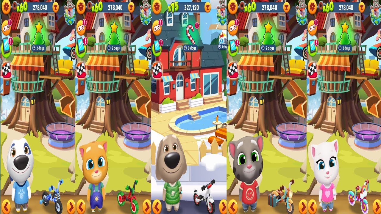 Tom Gold Run.Hank vs Ginger vs Been vs Tom vs Angela Gameplay Android#48