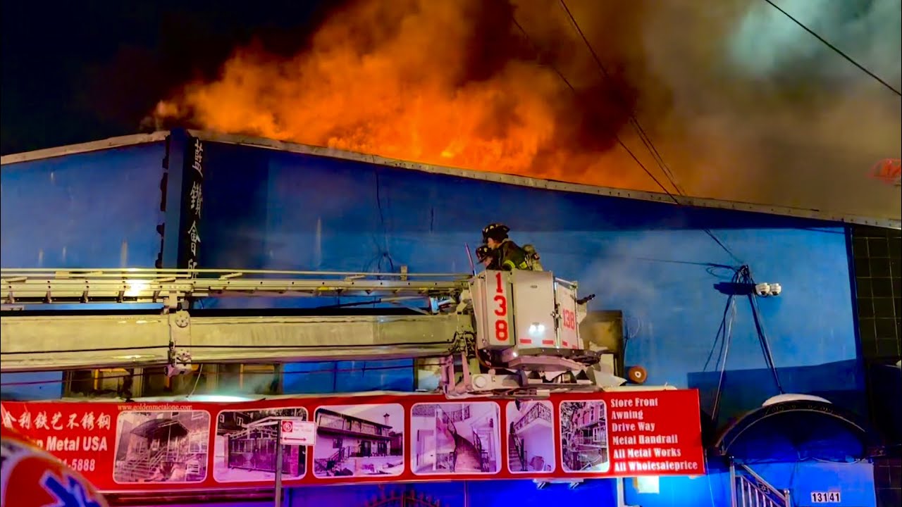 🌟 EARLY ARRIVAL 🌟 FDNY Queens 2nd Alarm Box 9401 Fire 2 Story Commercial Under Renovations  