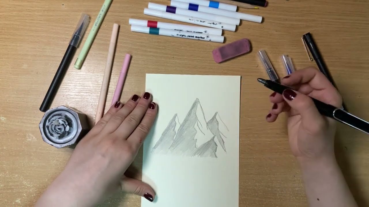 How to Draw Mountains | Easy Step-by-Step Tutorial for Beginners