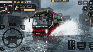 🚌 Coach Bus Simulator Vietnam 🛣️ Driving on a Fully Rainy Day 🌧️ #11  screenshot 2