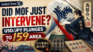 【X Latest】Did MOF Just Intervene USD/JPY Plunges to 159 Area