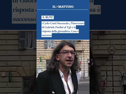 Video «Carlo Conti bisessuale», l'intervento di Gabriele Paolini al Tg1 e la risposta della giornalista