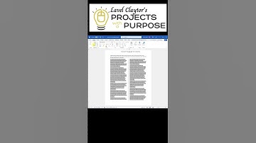 Convert Paragraph to Columns in Microsoft Word