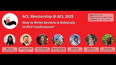 How to Write NLP Reviews and Rebuttals (May Fung, Dennis Aumiller, Verna Dankers, Lukas Galke)