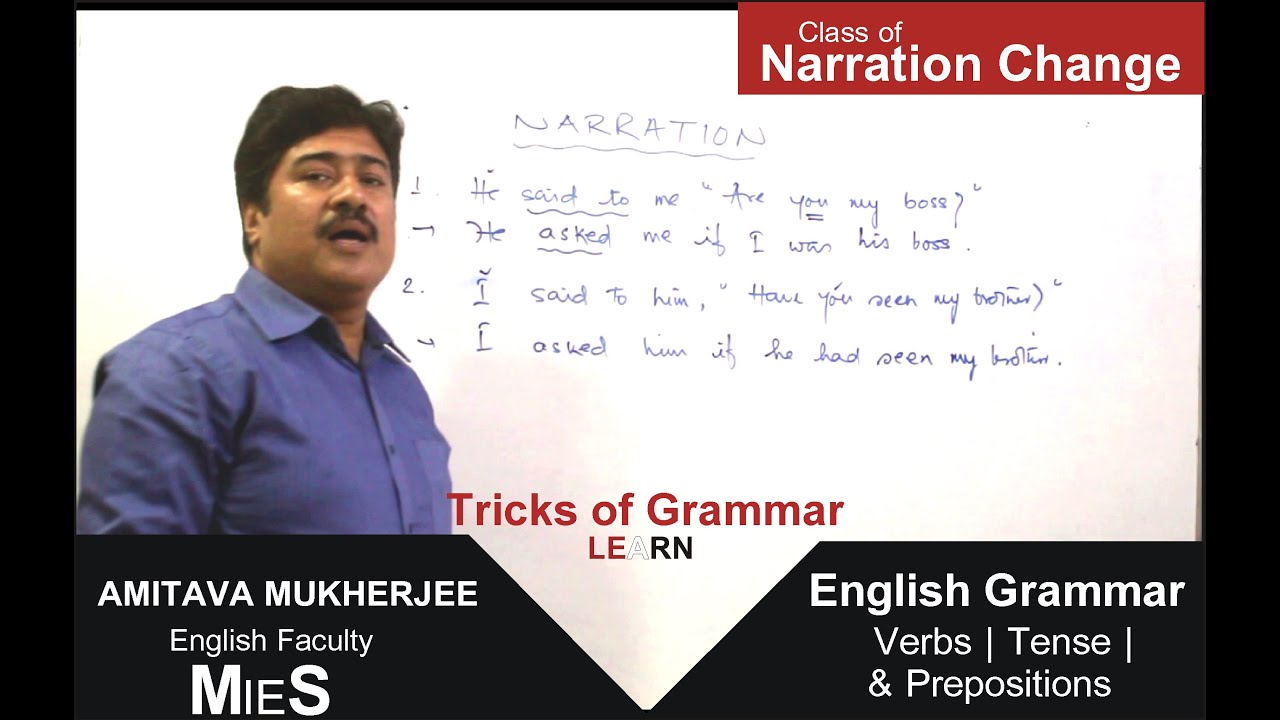 Class of Narration Change by MIES Institute | English paper-solving tricks | Intermediate level