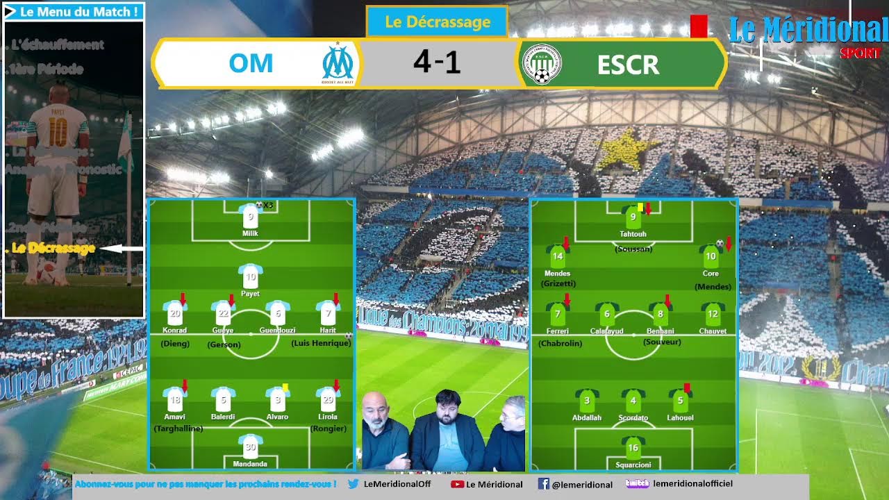 Le live du Méridional : OM/Cannet-Rocheville - 32ème de finale de Coupe de France