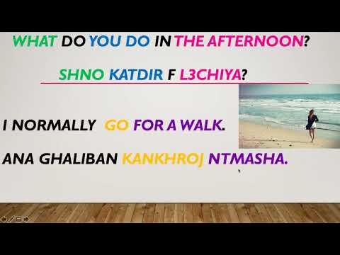 In The Afternoon F L3shiya Adverbs Of Frequency Darija Speaking Practice