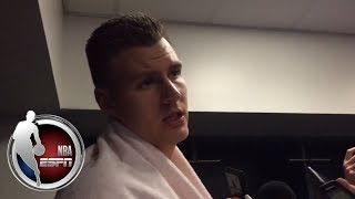 Kristaps Porzingis on why he left game due to knee injury | ESPN