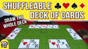 Shuffleable Deck of Cards | Minecraft Redstone Tutorial | Bedrock MCPE XBOX PS