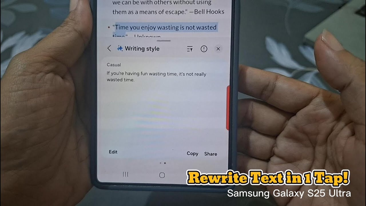 Как изменить стиль ввода текста в Samsung Internet | Samsung Galaxy S25 Ultra