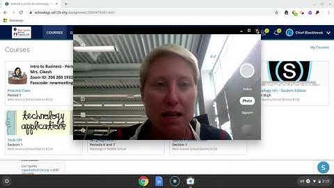 Use your Chromebook to take a photo and submit it as a Schoology Assignment