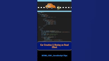 Car Animation on Road Using HTML, CSS & JavaScript | Simple Web Animation Tutorial