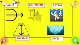 ABUT - ABUTTER - ABUTMENT - ABYSM - ABYSMAL - ABYSS | English Vocabulary Ab [22]
