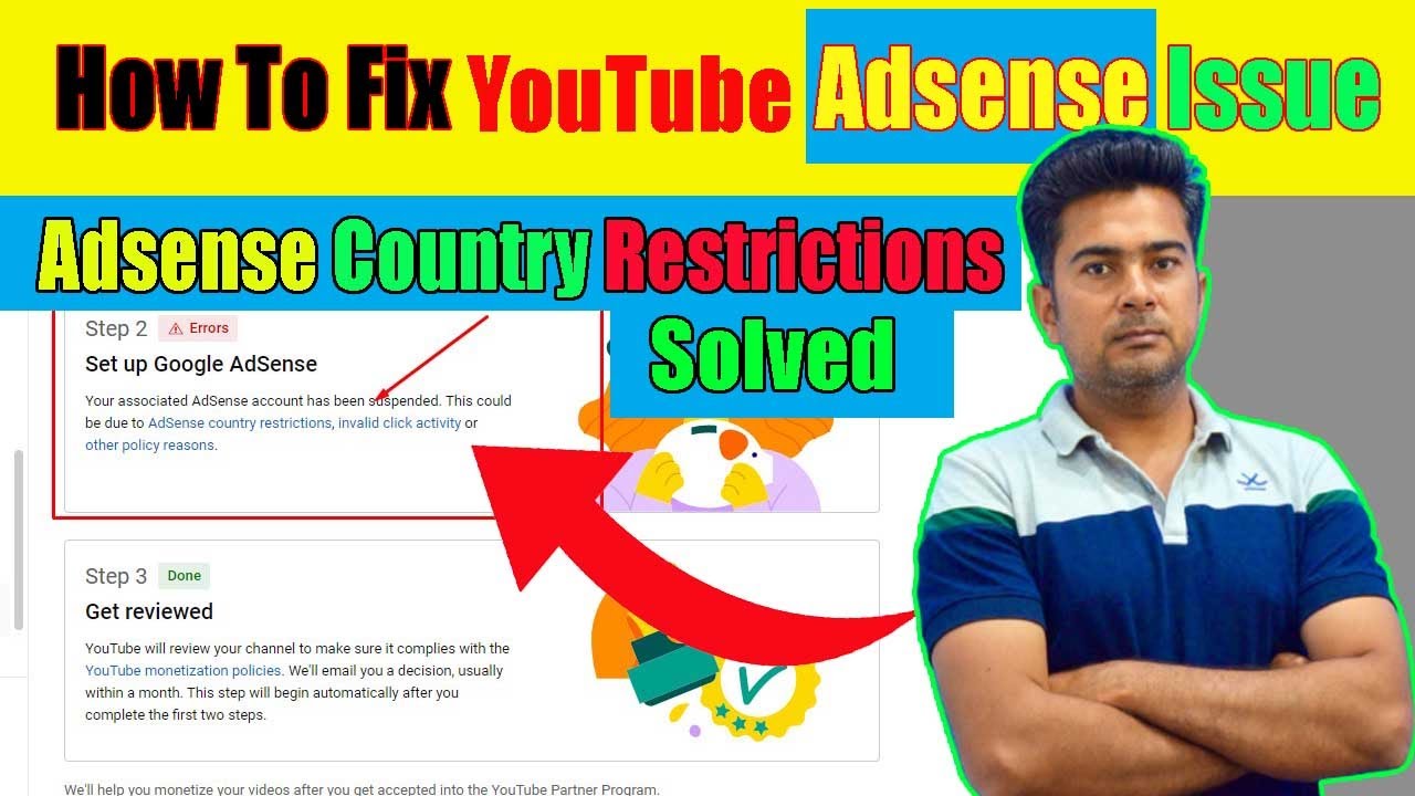 How To Fix AdSense country restrictions invalid click activity or other policy reasons Error AdSense