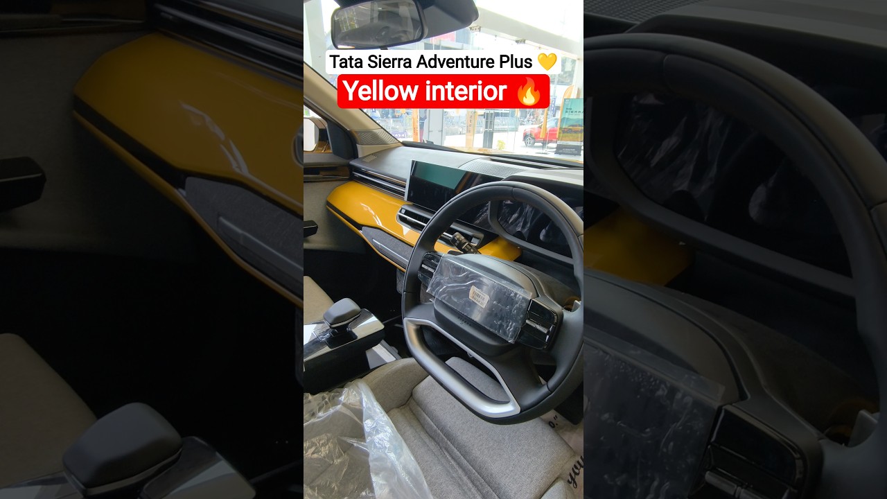 Yellow interior of the Tata Sierra Adventure plus 🔥 