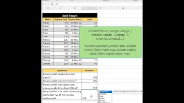 1 Menit Belajar SUM, SUMIF, SUMIFS di Excel