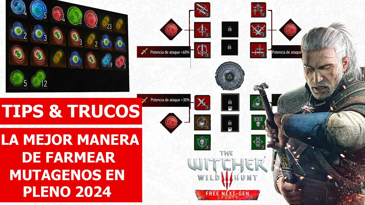 The Witcher III: Wild Hunt | Tips y Trucos | La mejor manera para Farmear Mutagenos en pleno 2024