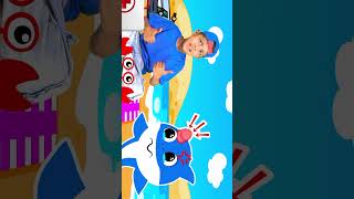 Daddy Shark Hurt His Fin