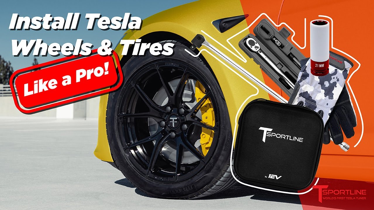 T Sportline S3XY Camo Tesla Wheel & Tire Mounting Mechanics Work