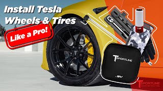 🔧 Change your Tesla Wheels & Tires Like a Pro!  DIY Install Tools & Mechanic Gloves from T Sportline