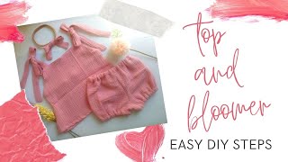 DIY Top & Bloomer (3-6 months) | Sew Along Update