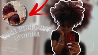 HIGH PUFF TUTORIAL ON NATURAL HAIR