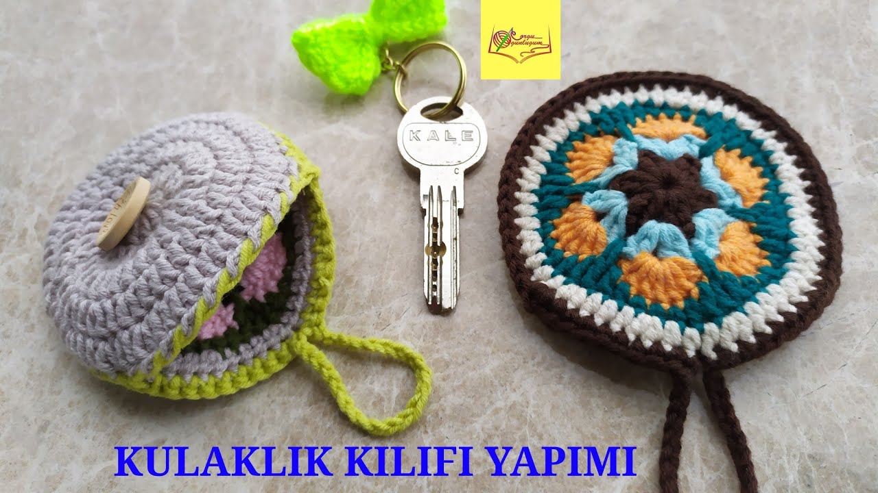 Örgü Kulaklık Kılıfı* Mini Motif Cüzdan* Örgü Cüzdan