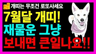 7월 개띠 재물운 그냥 보내면 큰일나요!!ㅣ개띠는 무조건 로또사세요ㅣ개띠재물운ㅣ개띠운세ㅣ로또ㅣ로또당첨ㅣ로또명…