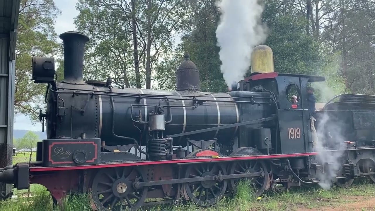 1919 steam engine in steam at Glenreagh