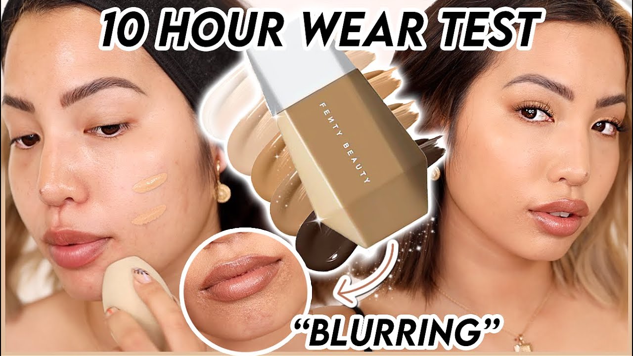 New Fenty Beauty Eaze Drop Blurring Skin Tint 10 Wear Test Review Youtube