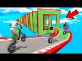 SHINCHAN AND FRANKLIN TRIED THE IMPOSSIBLE RAMP CHAIN BRIDGE PARKOUR CHALLENGE GTA 5 GAMING 
