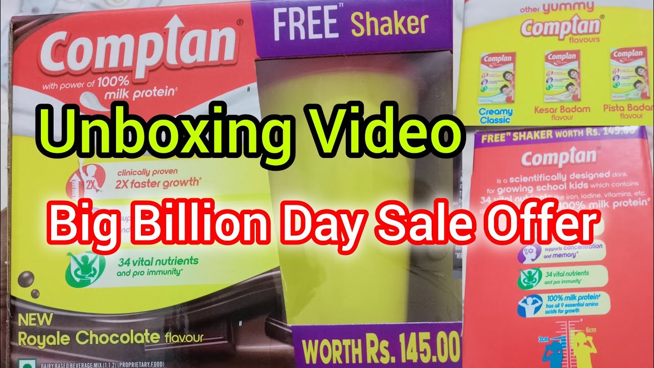 Complan Royal Chocolate Flavour Nutrition Drink Unboxing Video | Flipkart Big Billion Day Sale Offer