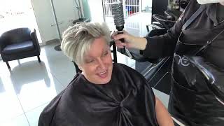How to Blow dry short pixie haircut step by step blow dry  Tips by Amal Hermuz
