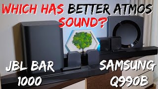 JBL BAR 1000 VS Samsung Q990B - Soundbar has better ATMOS - YouTube
