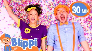 Exploring Color Factory NYC With Blippi | Blippi 30 MIN | Moonbug Kids - Fun Stories and Colors