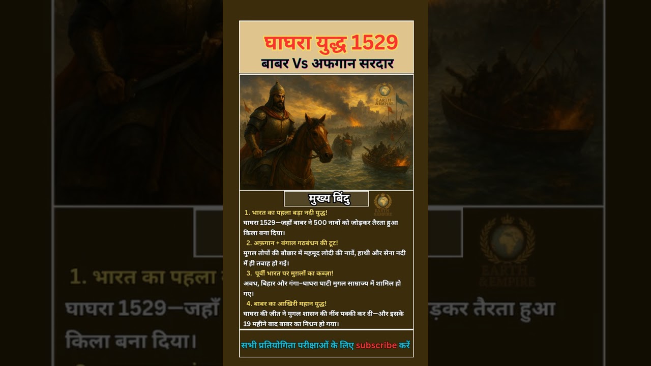 The Battle of Ghaghra 1529 । Mughal Empire। 