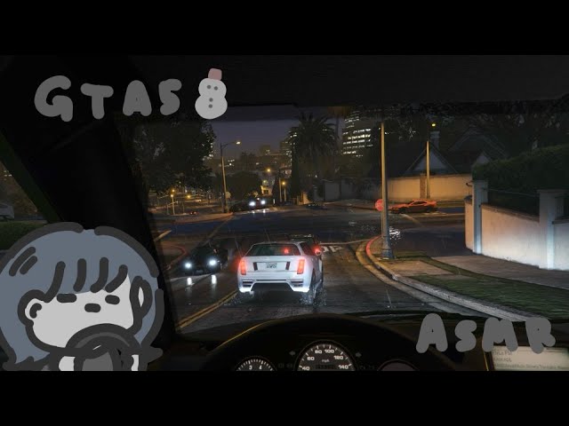 【ASMR】 雪の日のGTA5お散歩。【グラセフ５/Whispering Gameplay 】