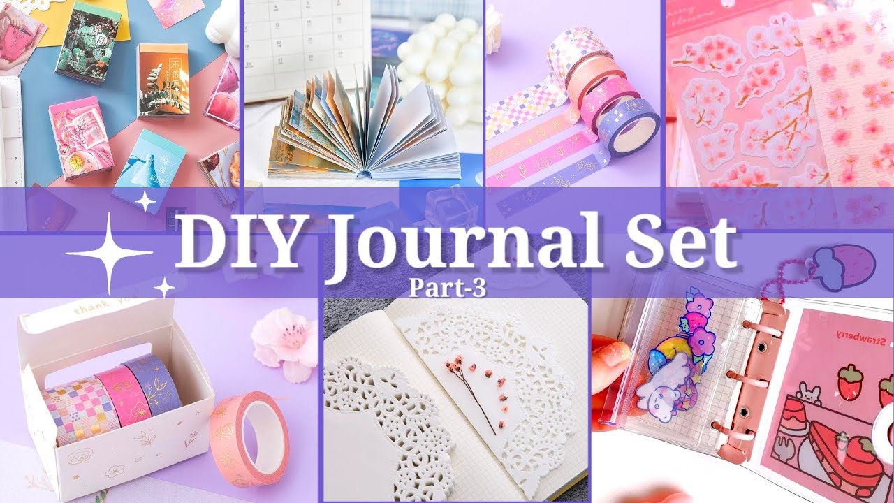 DIY Journal Set/ how to make journal set at home/ Kawaii journal set/ DIY  journal ideas 