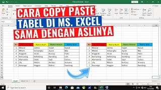 Cara Copy Paste Tabel Excel Agar Hasilnya Sama