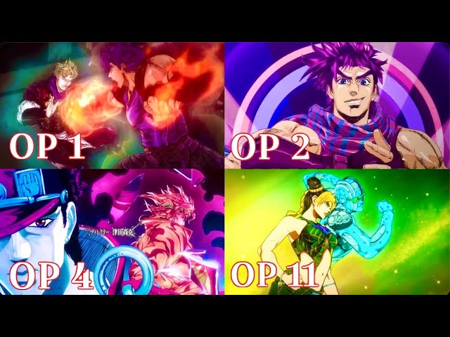 All JoJo’s Bizarre Adventure Openings | 1-11 (2021 Stone Ocean)