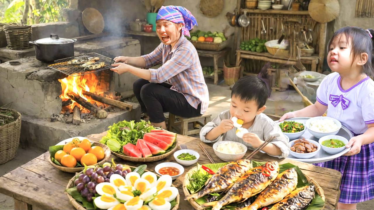 How to Cook Yummy Meal with My Children - Harvesting Giant Fish Pond by Hand to Sell at Market