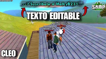 CLEO DE TEXTO PERSONALIZABLE EN LA PANTALLA PARA TU GTA SAMP [ANDROID]