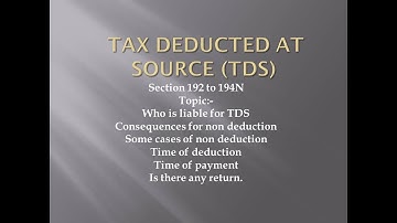 TDS- Video -1-:- Introduction and Brief about TDS