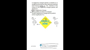 ELECTROSTATICS | ELECTRIC CHARGE | EQUILIBRIUM OF CHARGES #ytshorts #shorts @PHYSICSDONE