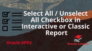 Select All / Unselect All Checkbox in Interactive or Classic Report | oracle apex item