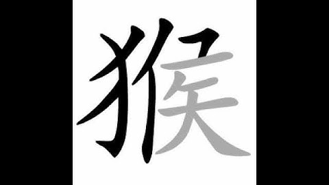 how to write chinese 猴丨Chinese stroke order中文汉字笔顺动画