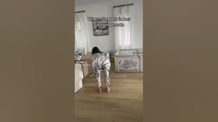 WHEN SHE BENDS OVER IN HER CLEANING MODE #shorts